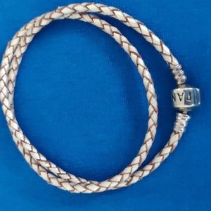 Pandora double leather bracelet